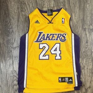 adidas Lakers Yellow and Purple #24 Basketball Jersey
